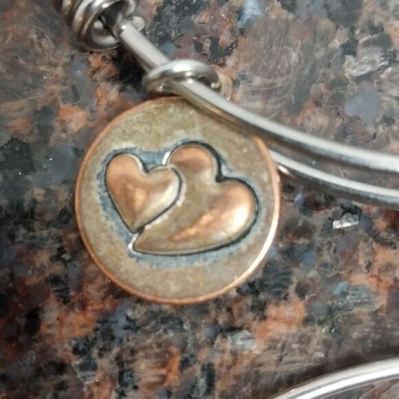 Two Vintage ALEX AND ANI "SISTERS LOVE BRACELETS" - Picture 4 of 5
